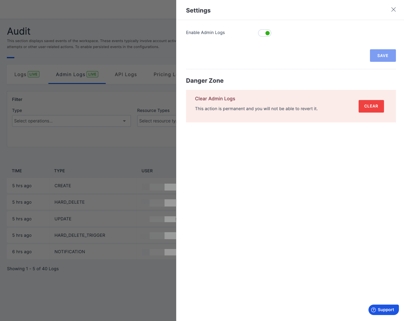 Enable Logs
