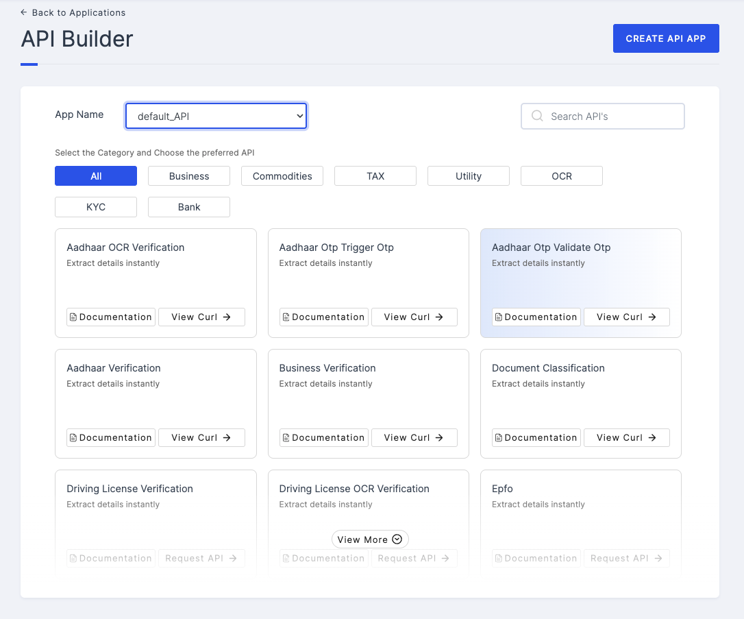 api list
