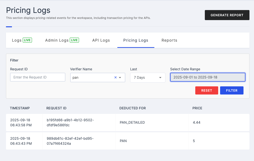 Filter Logs