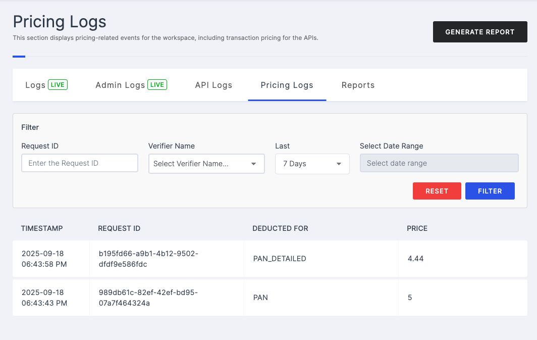 View Logs
